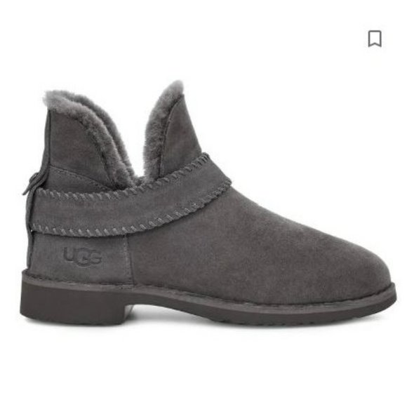 UGG Shoes - UGG MCKAY Charcoal Women's Sherpa Lined Suede Ankle Boots Size 7.5